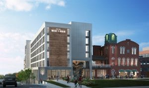 Hotel West and Main exterior rendering