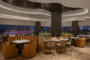 Bow and Bend Rooftop Restaurant interior